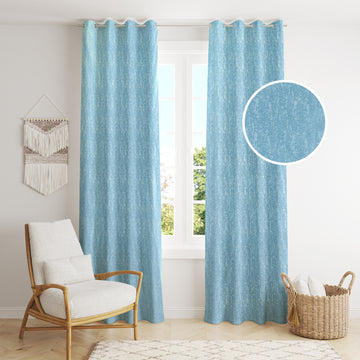 Zaroski Texture Print Room Darkening Curtains - pack of 2