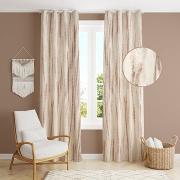 Marvel Foil Print Textured Pattern Curtains - pack of 2