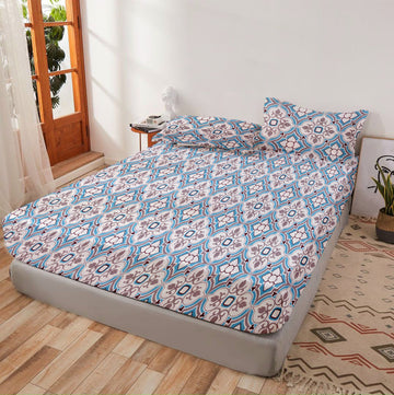 The Household Microfiber Double Bedsheet with 2 Pillow Covers