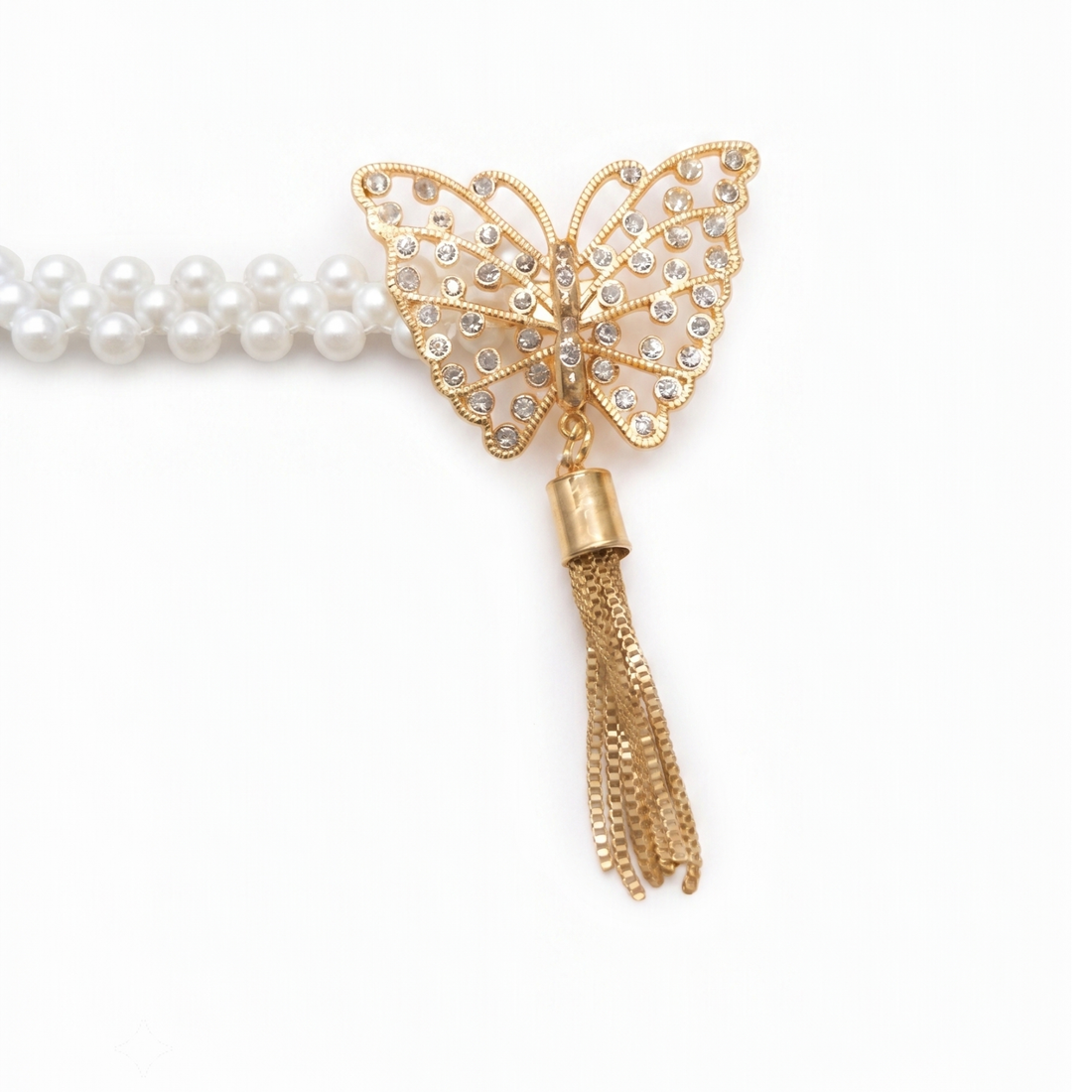 Butterfly Tieback (Golden & Pearl) - Set of 2