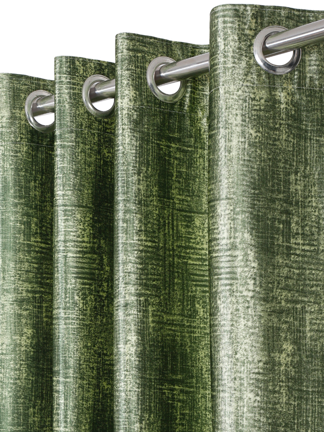 Flora Plain-Printed Room Darkening Curtains Combo - pack of 3