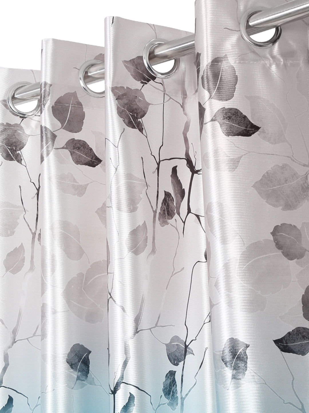 Digital Print Room Darkening Gradient Floral Curtains - pack of 2