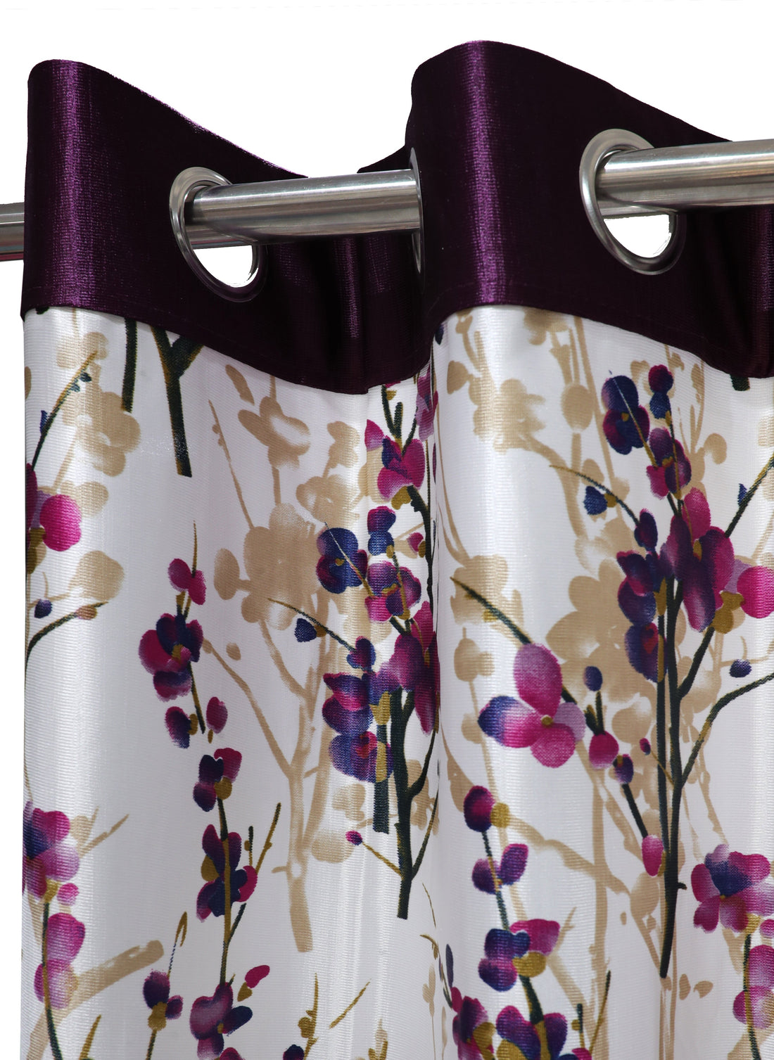 Vento Floral Printed Curtains - pack of 2