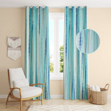 Marvel Foil Print Textured Pattern Curtains - pack of 2
